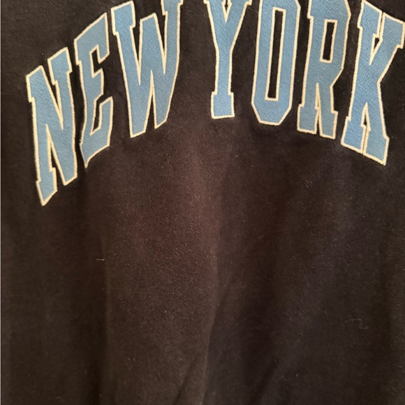 Brandy Melville Black Crewneck Sweater with New York embroidery. One size. - Picture 3 of 5